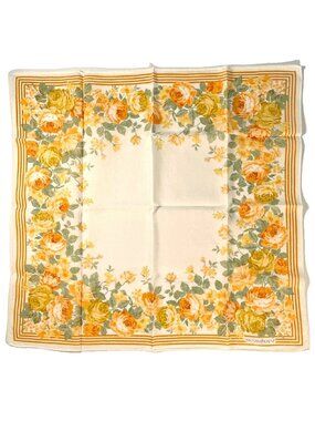 Vintage Yves Saint Laurent Cotton Floral Scarf